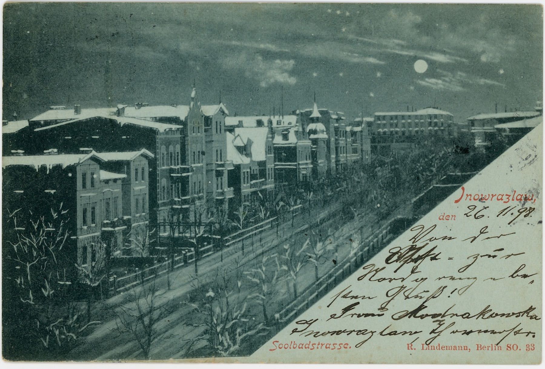 Ulica Solankowa nocą, 1898 r.